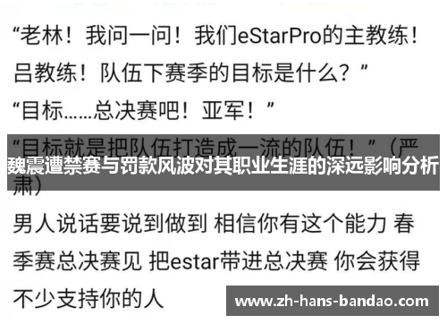 魏震遭禁赛与罚款风波对其职业生涯的深远影响分析