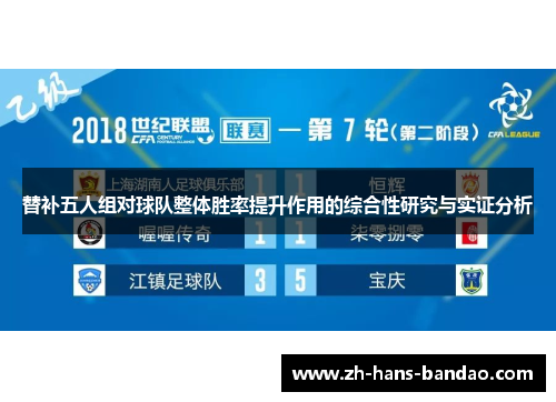 替补五人组对球队整体胜率提升作用的综合性研究与实证分析