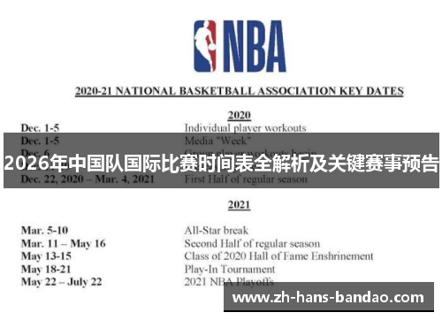 2026年中国队国际比赛时间表全解析及关键赛事预告 2026年中国队国际比赛时间表全解析及关键赛事预告