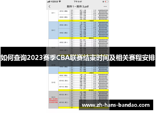 如何查询2023赛季CBA联赛结束时间及相关赛程安排 如何查询2023赛季CBA联赛结束时间及相关赛程安排